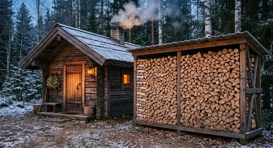Укладка дров в Кургане, улица Берёзовая, 31
